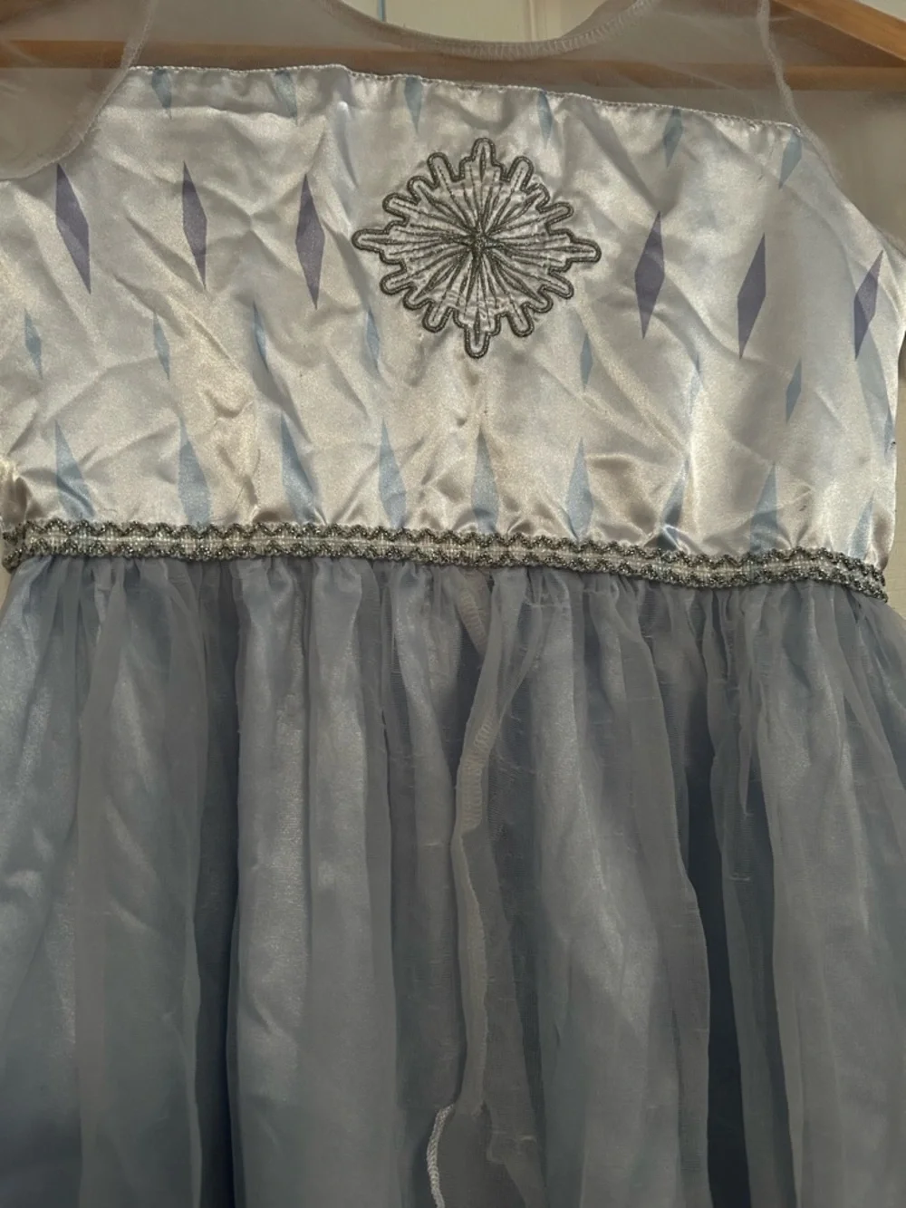 Girls DISNEY Frozen Blue/Silver Illusion Sleeve Costume